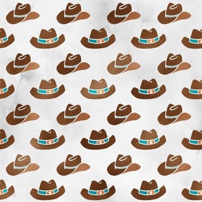 Smaller Ride 'Em Cowboy Hats in Brown Orange and Turquoise