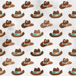 Bigger Ride 'Em Cowboy Hats in Brown Orange and Turquoise