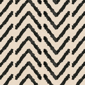 Rustic Boho Geometric Pattern with Black and Cream 24 inch
