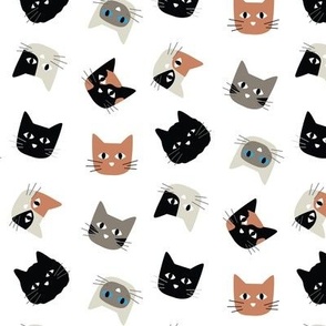 Kitty Cat Faces - 1 inch