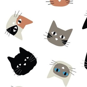 Kitty Cat Faces - 2 inch