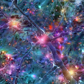 Geeky Nerdy Rainbow Glitter Synapse Psychedelia