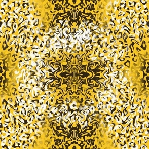 marbled leopard skin on yellow- Contemporary Marbled Twist on  roaring 20's glamor, ideal as gold wallpaper (S)