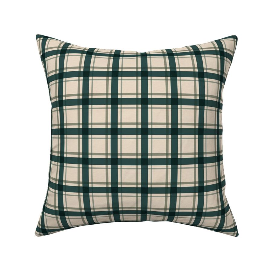 Rustic Cabin Teal Blue Plaid 6 inch