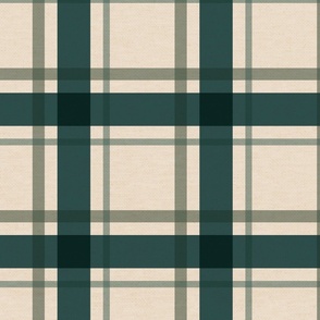 Rustic Cabin Teal Blue Plaid 24 inch