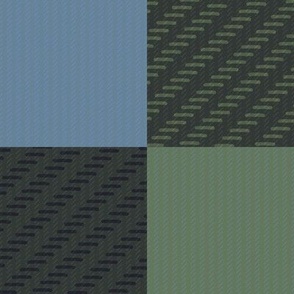 Transitional Southwest Tattersall Check in Masculine Blue and Green