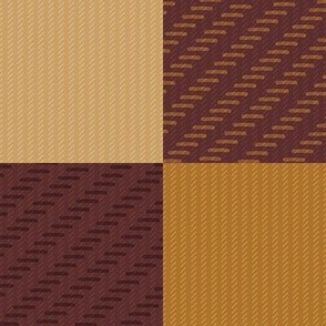 Transitional Southwest Tattersall Check in Autumn orange and rust brown