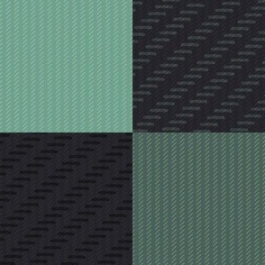 Transitional Southwest Tattersall Check in Black and green