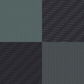 Transitional Southwest Tattersall Check in Masculine teal green and charcoal gray