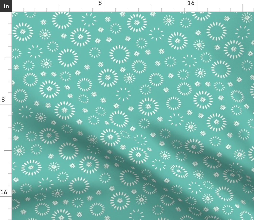 Ovals Make Circles | Medium | Teal and Cream | OMC-2402-09