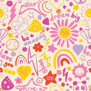 Girly Doodle Pattern pinks