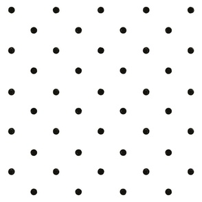 medium - balanced polka dots - black and white