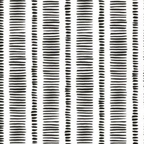medium - vertical stripe - black and white