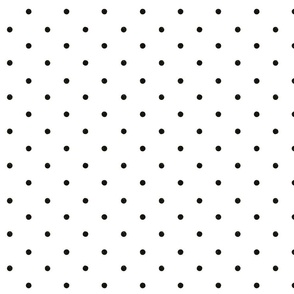 small - balanced polka dots - black and white