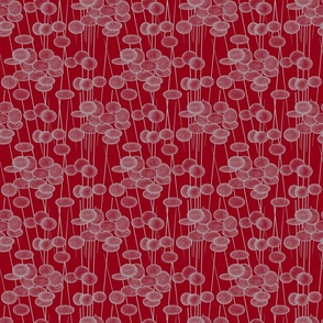 Dandelion Wishes Abstract Design - Red