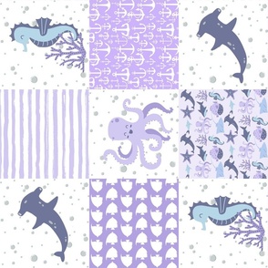 Lavender Nautical Patchwork Rotated