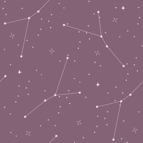 cancer, zodiac, astrology, witchcraft, constellation, the crab, mauve background (large)