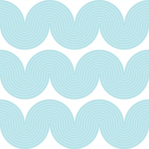 Mid Century Modern Geometric Waves - Fresh Breeze / Large / Eva Matise