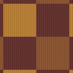 Classic Tattersall Check In autumn orange and spicy cinnamon brown
