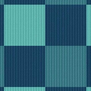 Classic Tattersall Check In coastal indigo and turquoise 