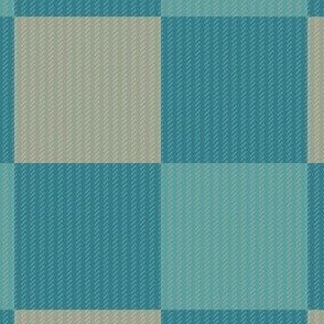 Classic Tattersall Check in turquoise and beige