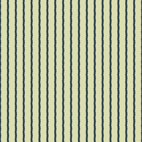 Gritty Pinstripe - Dark Blue on Cream/Medium