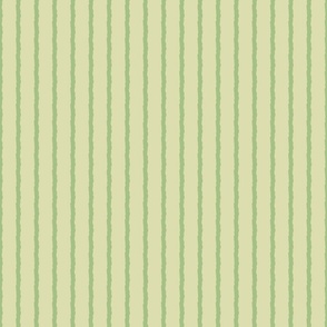 Gritty Pinstripe - Sage Green on Cream/Medium