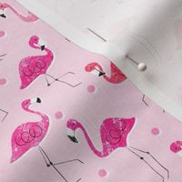 Textured Flamingos Small Scale