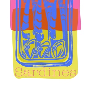 Sardine Block print in brights large
