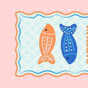 Catch Ya Later! Fishes – Ocean-Inspired Light Pink/ Orange