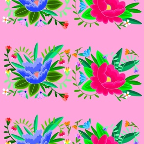 Mexican Flowers | Bright Pink | Colorful Bold Floral | 