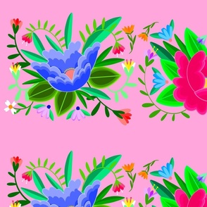Mexican Flowers | Bright Pink | Colorful Bold Floral | 