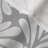 LARGE Elegant Hand-Drawn Watercolor Flower Petals on a grey background