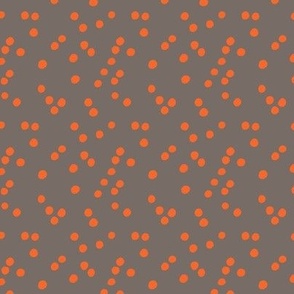 M / Brown Orange Irregular Dots