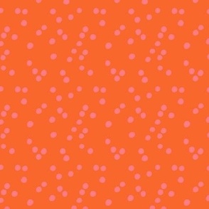 M / Orange Pink Irregular Dots