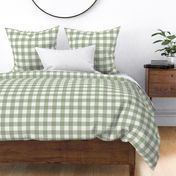 1.5" Gingham: Medium Sage Gingham Check, Green Buffalo Check, Buffalo Plaid