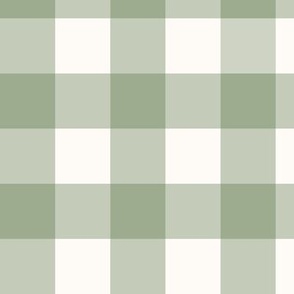 1.5" Gingham: Medium Sage Gingham Check, Green Buffalo Check, Buffalo Plaid