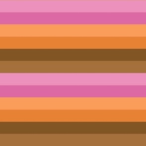 Pink, Orange, and Brown Western Halloween Stripes (med)