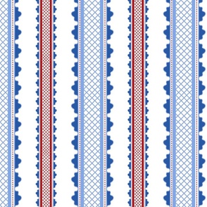 Red, White, and Blue Patriotic Summer Picnic Stripes