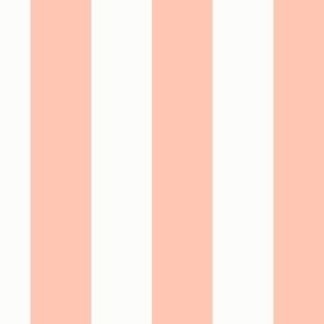 1.5" Vertical Stripe: Salmon Wide Basic Stripe, Awning Stripe, Cabana Stripe