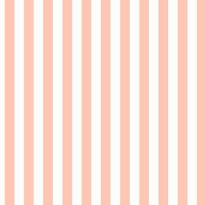   3/8" Vertical Stripe: Salmon Basic Stripe, Candy Stripe, Awning Stripe, Cabana Stripe