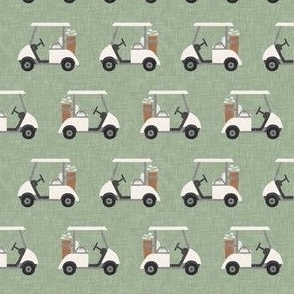 (small scale)  golf carts - sage green - LAD24
