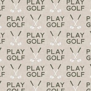 Play golf - golf clubs - beige - LAD24