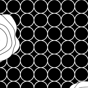 Black and White Roses - Large Print