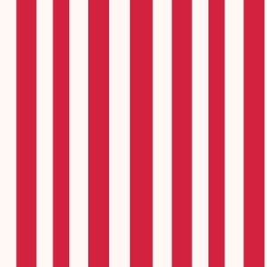 Fourth of July Uneven Vertical Stripes - (Medium) - Red and White