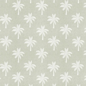 Palm trees on sage green linen medium 