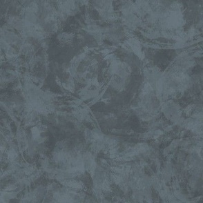 Payne's Gray Deco Floral Fusion Painted Texture