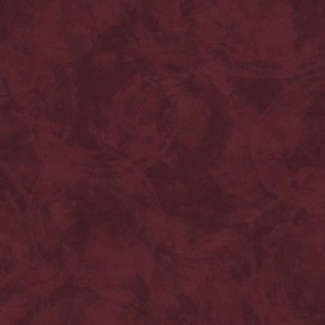 Wine Red Deco Floral Fusion Painted Texture