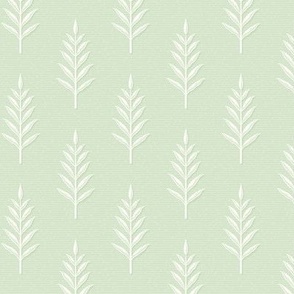 Margot Leaf Stem: Soft Mossy Green Botanical, Classic Leaf Sprigs