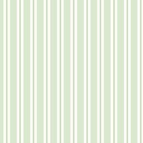 Allix Stripe: Light Mossy Green Classic Stripe, Narrow Stripe